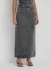 Washed Grey Denim Midaxi Skirt - Maxine sold by 4th and Reckless