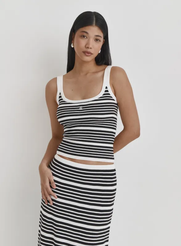 Multi Stripe Vest Top- Eva sold by 4th and Reckless
