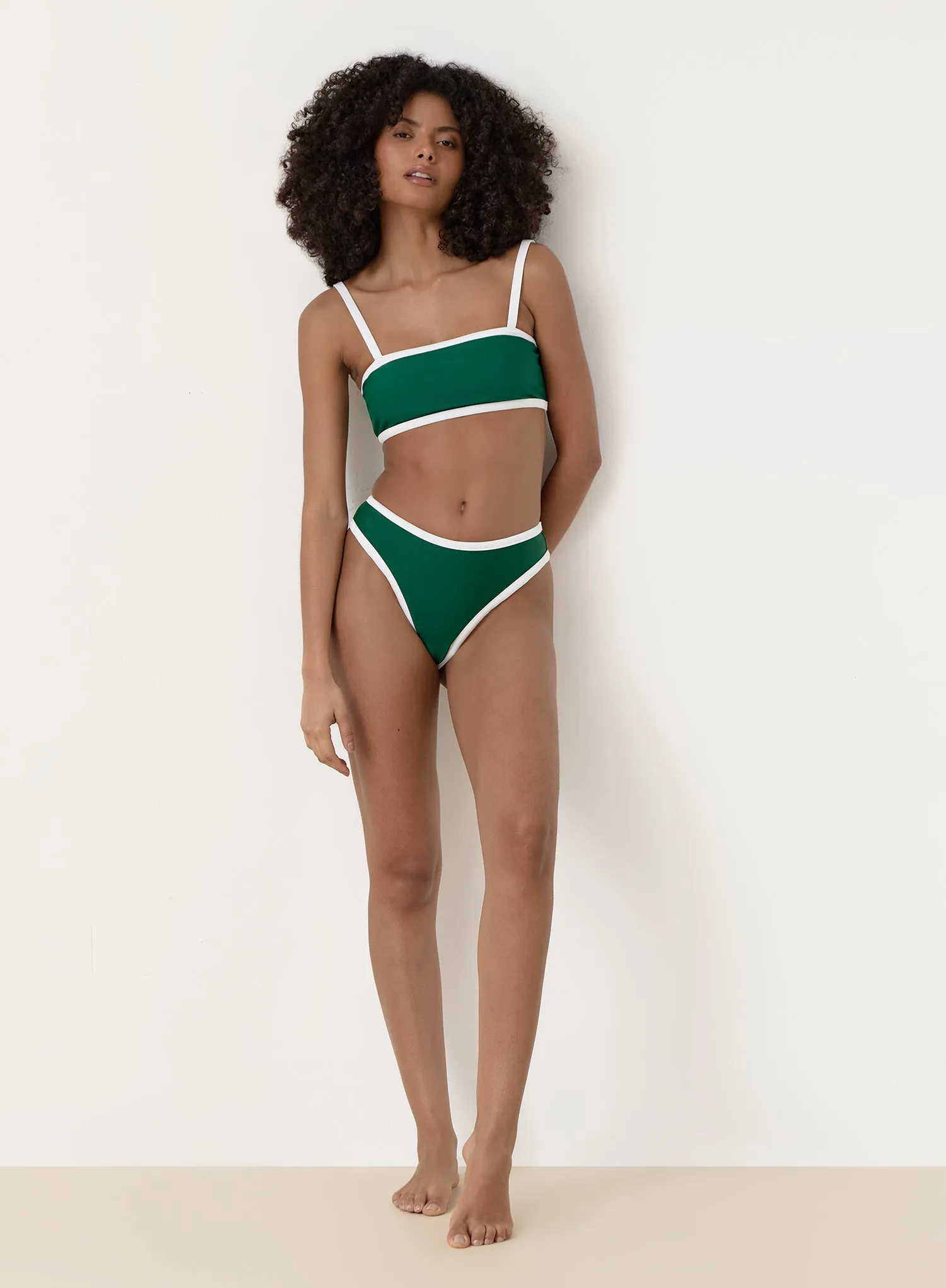 Green Contrast Trim Bikini Top- Cabo sold by 4th and Reckless product image thumbnail 4