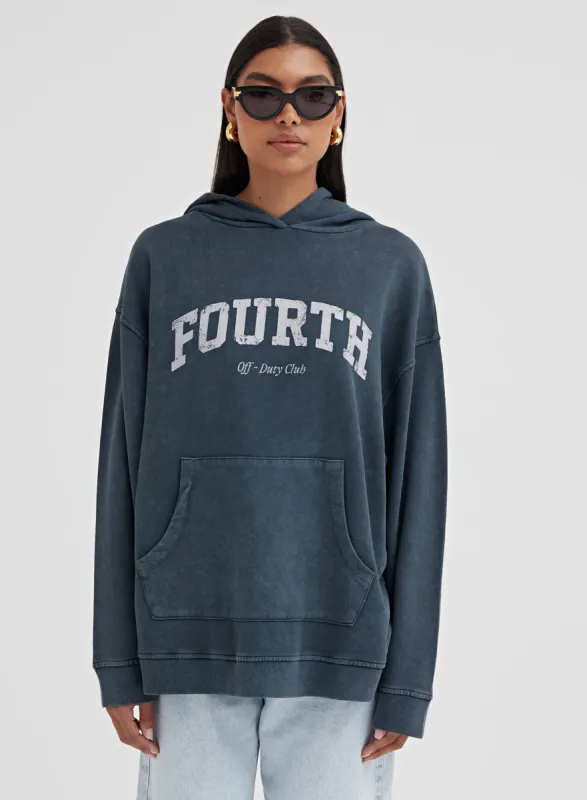 Slate Fourth Studio Oversized Acid Wash Hoodie - Niyah sold by 4th and Reckless