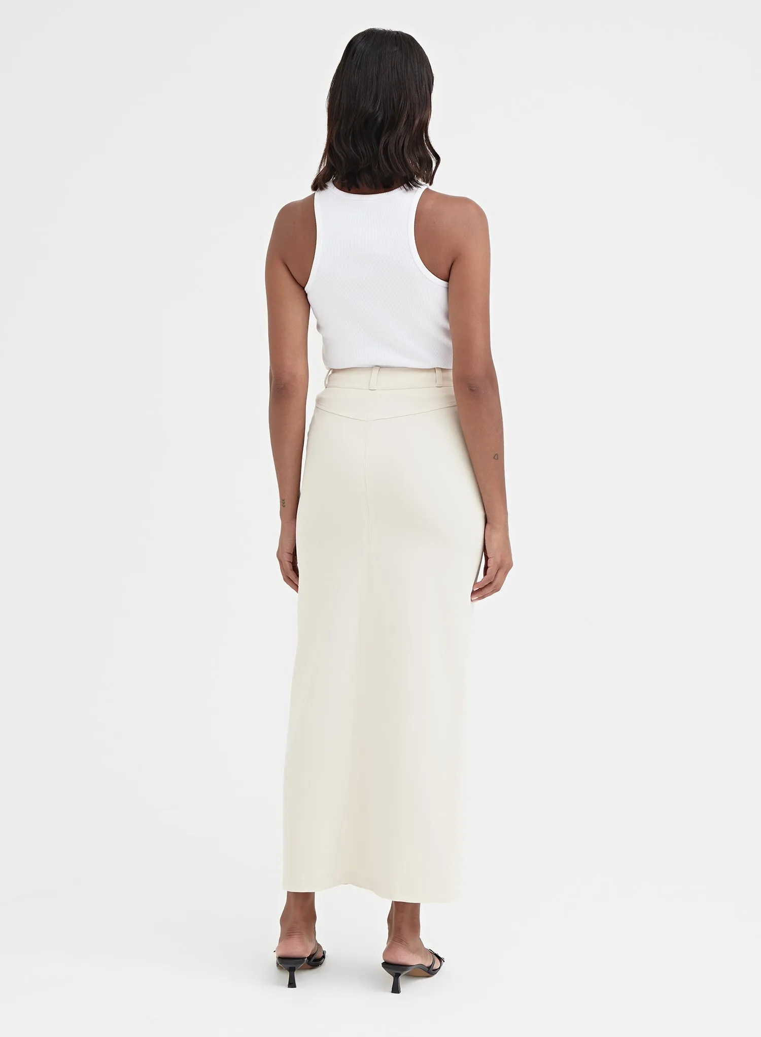 Cream Split Front Midaxi Skirt - Nimah sold by 4th and Reckless product image thumbnail 4