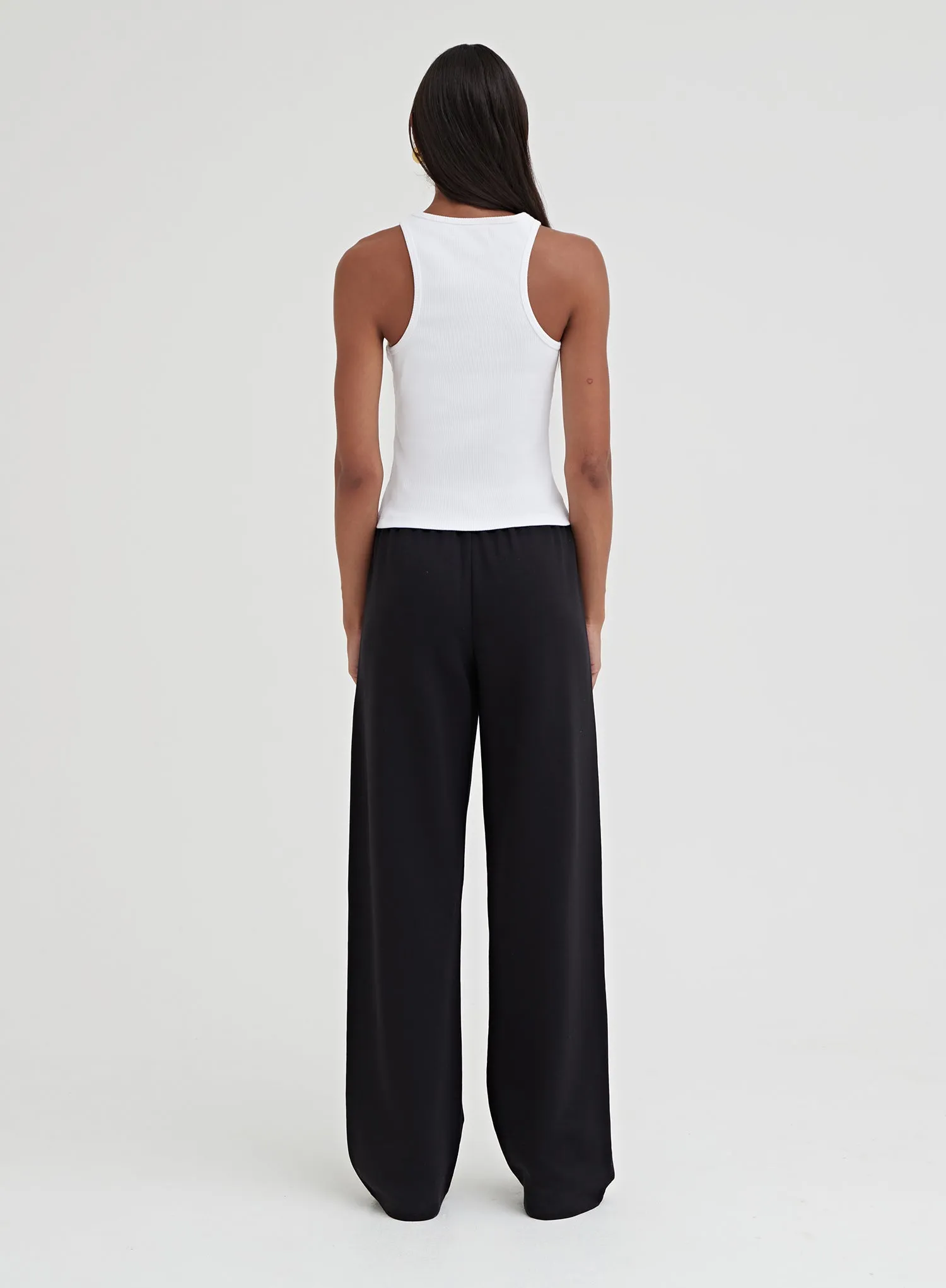 Black 4th Wide Leg Branded Joggers sold by 4th and Reckless product image thumbnail 4