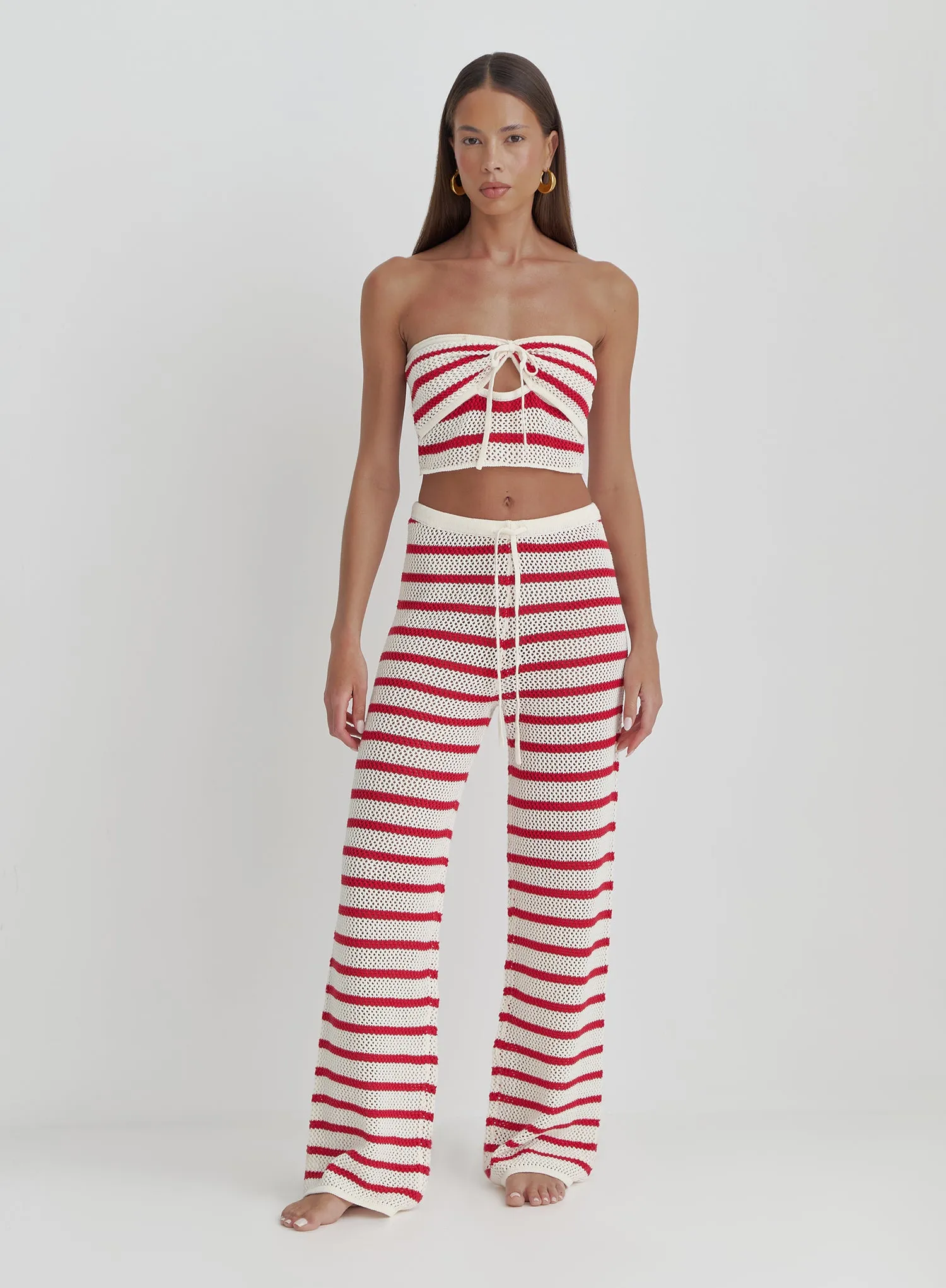 Red And White Stripe Knitted Top- Lior sold by 4th and Reckless product image thumbnail 4