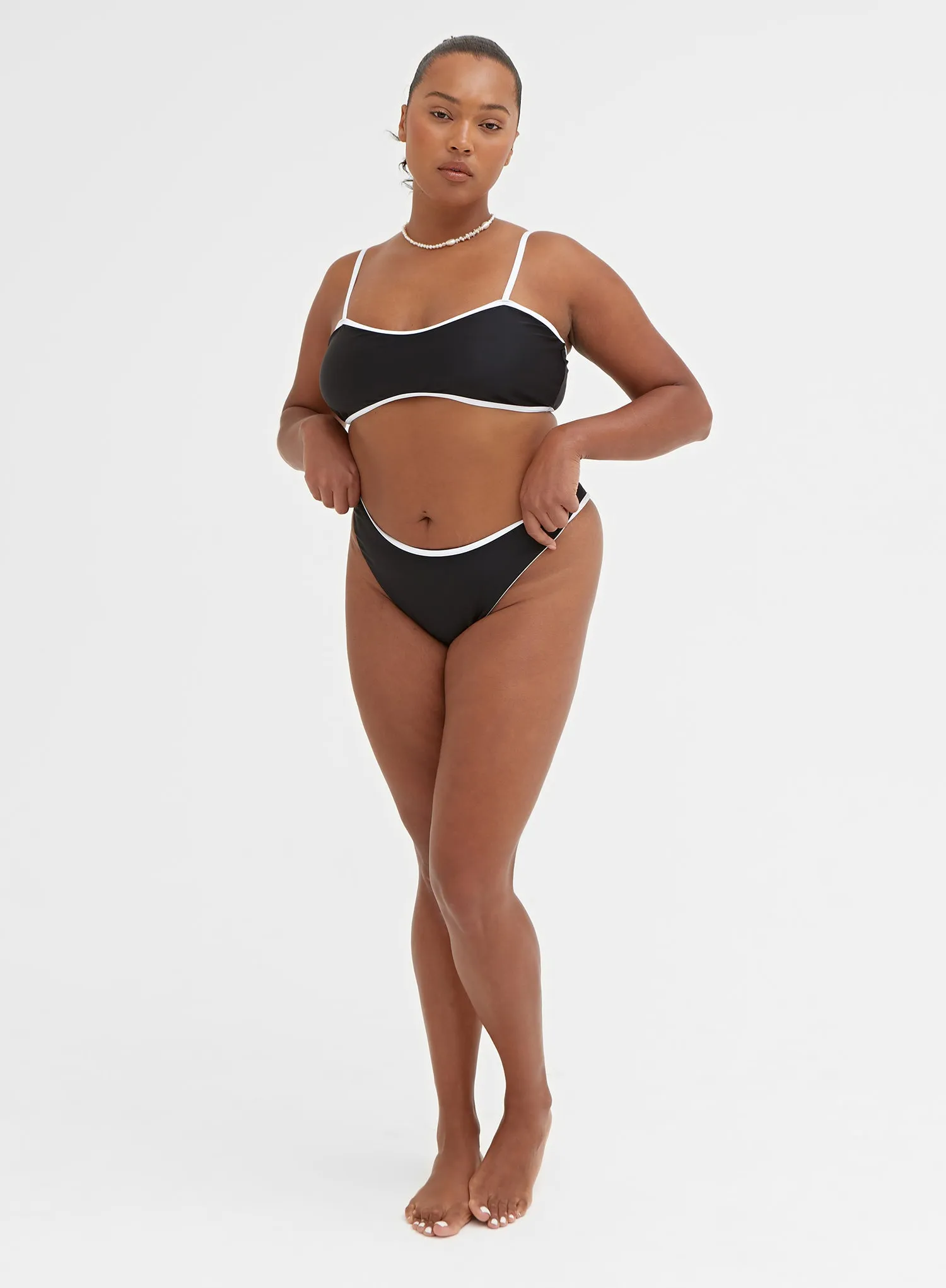 Black Contrast Trim Bikini Bottom – Calli sold by 4th and Reckless product image thumbnail 2