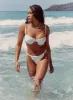 White Ruched Cupped Bikini Top – Harper sold by 4th and Reckless