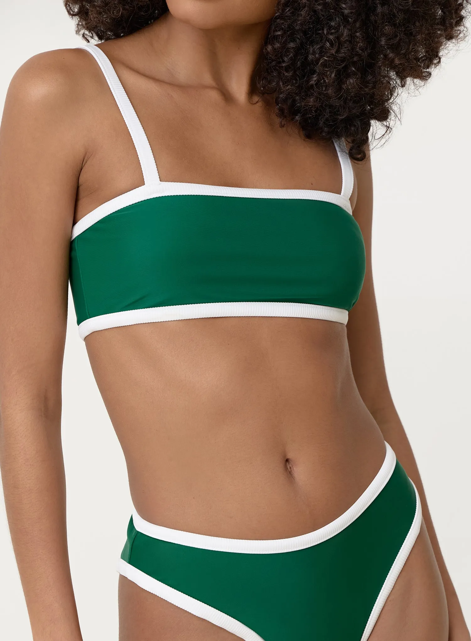 Green Contrast Trim High Leg Bikini Bottom- Cabo sold by 4th and Reckless product image thumbnail 3