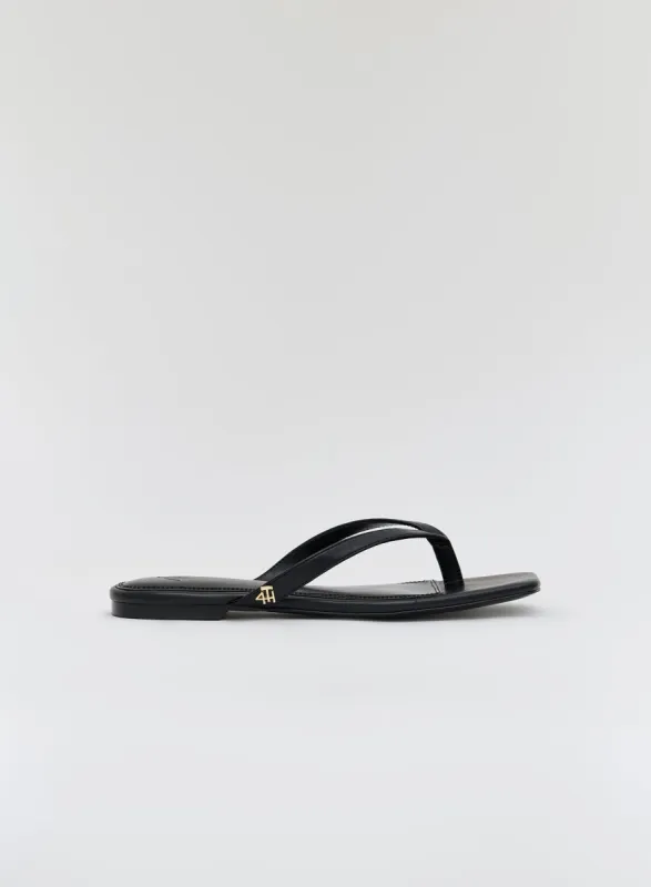 Black PU Slip On Sandal- Mila made by 4th and Reckless