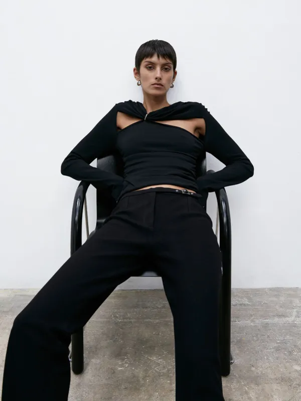 09 Kiera Top | Black sold by Paris Georgia