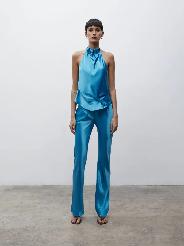 09 Sleek Belted Pant | Bold Blue made by Paris Georgia