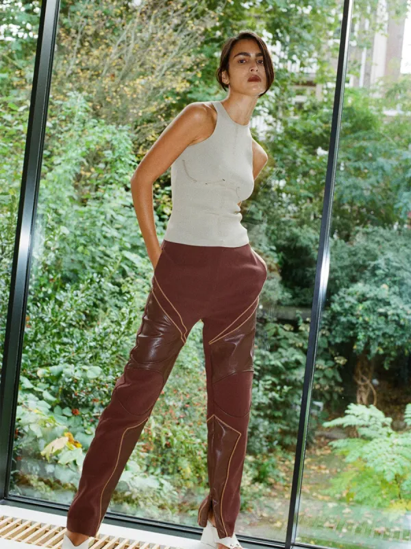 08 Motorbike Pant | Cocoa sold by Paris Georgia