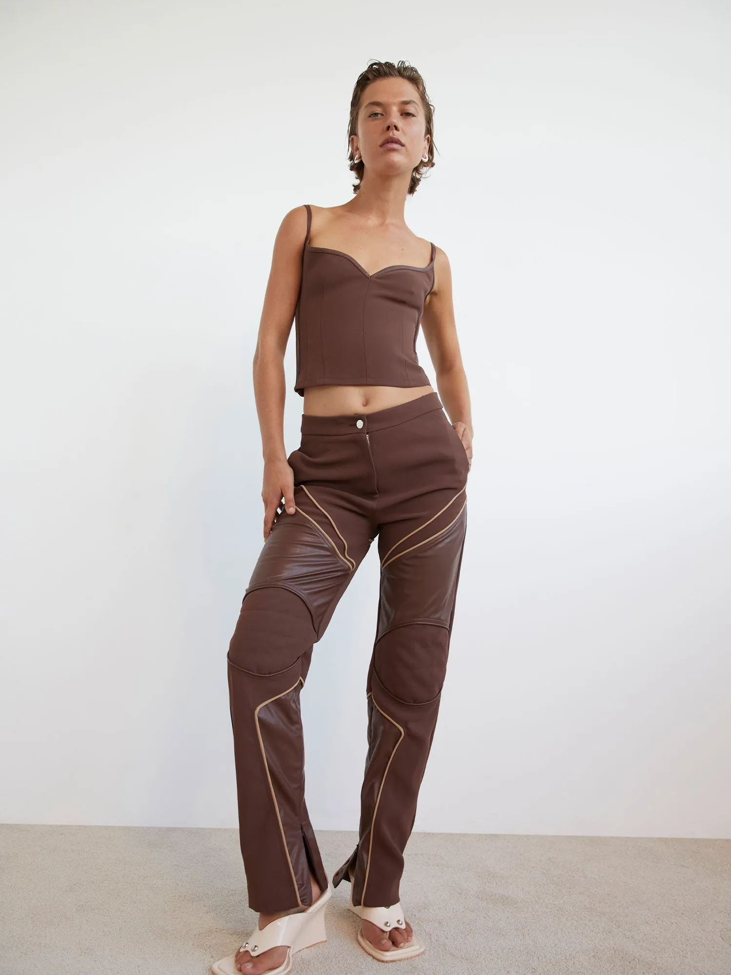 08 Motorbike Pant | Cocoa sold by Paris Georgia product image thumbnail 2