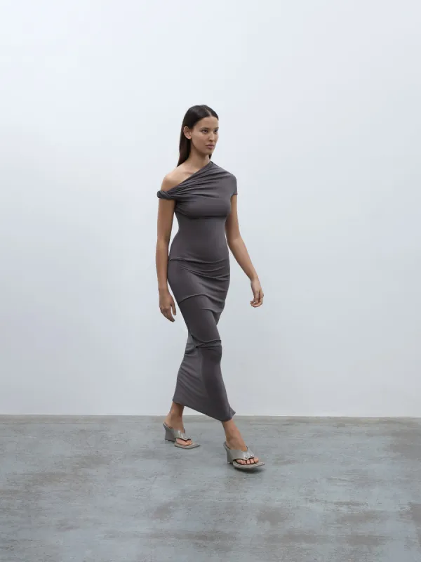 Elemental Ida Dress | Mushroom sold by Paris Georgia