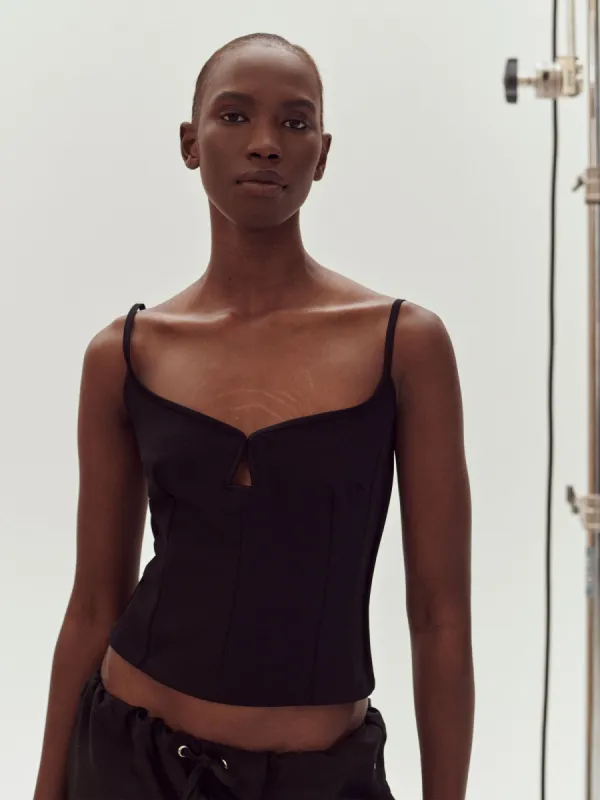 Marlo Singlet | Black sold by Paris Georgia
