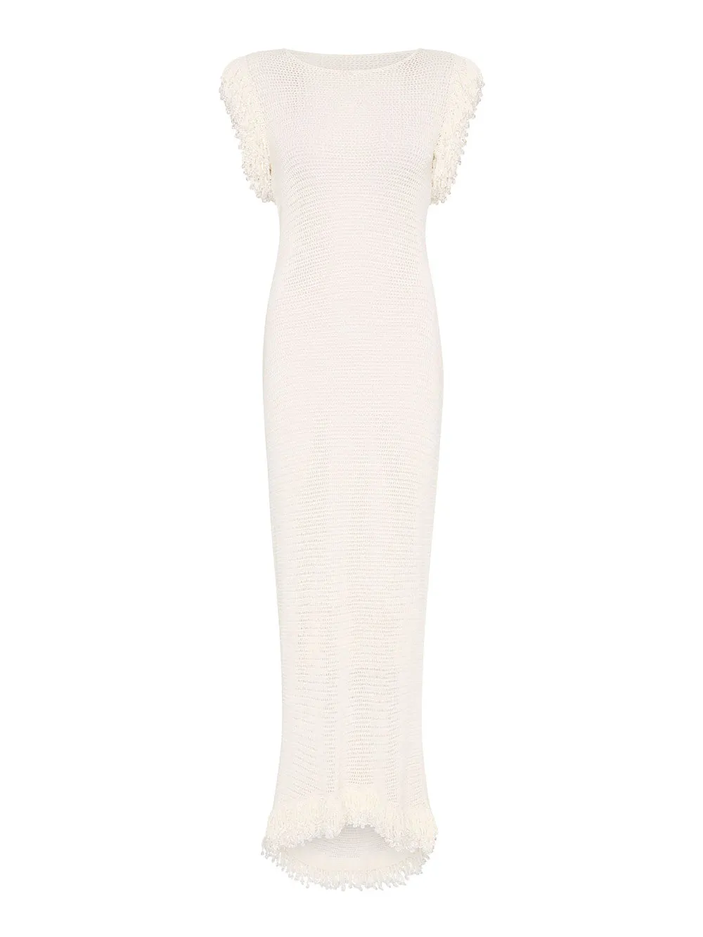 Fringe Dress | White sold by Paris Georgia product image thumbnail 2