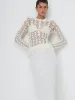 09 Crochet Top | White sold by Paris Georgia