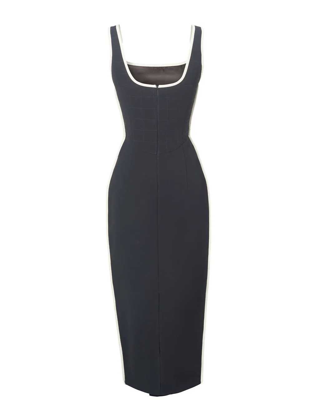 Sculpted Lottie Dress | Black with Cream sold by Paris Georgia product image thumbnail 4