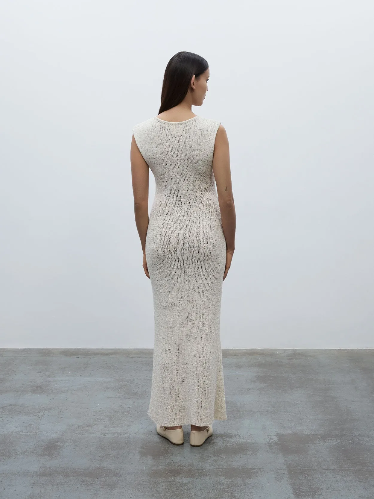 05 Elemental Tape Dress | Ivory sold by Paris Georgia product image thumbnail 4