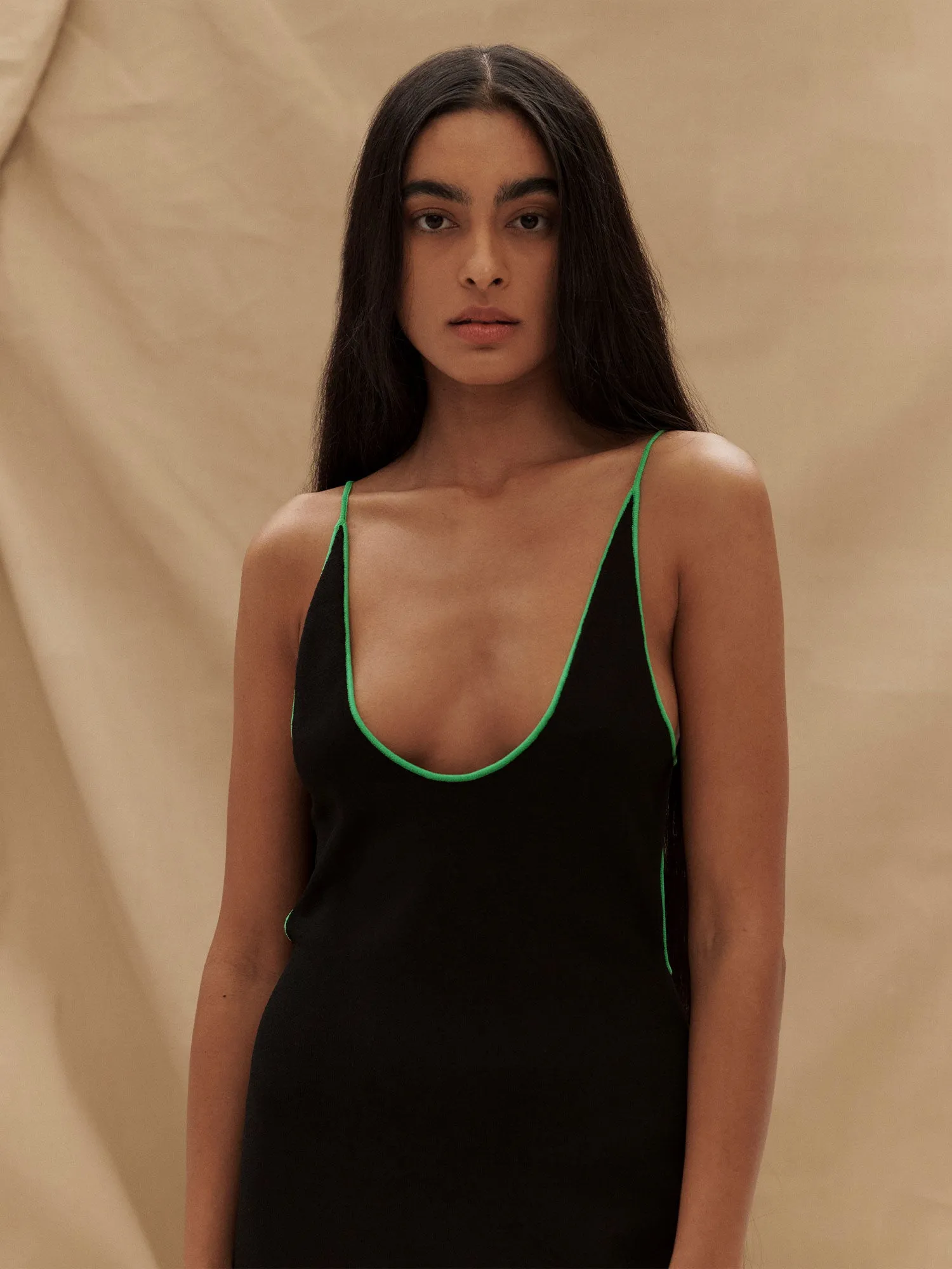 07 VITA DRESS | BLACK WITH BASIL sold by Paris Georgia product image thumbnail 4