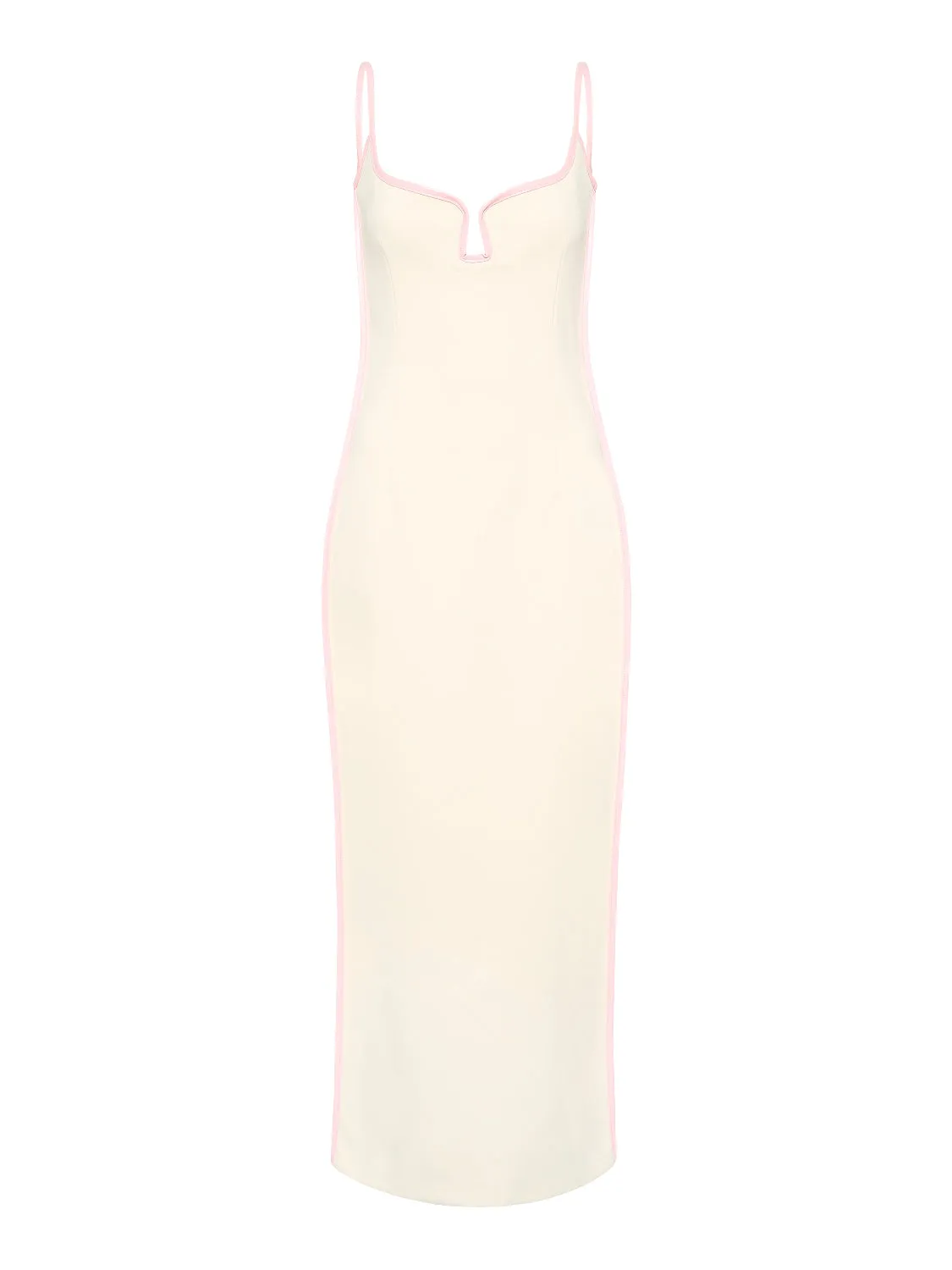 Marlo Dress | Cream with Bubblegum Pink sold by Paris Georgia product image thumbnail 2