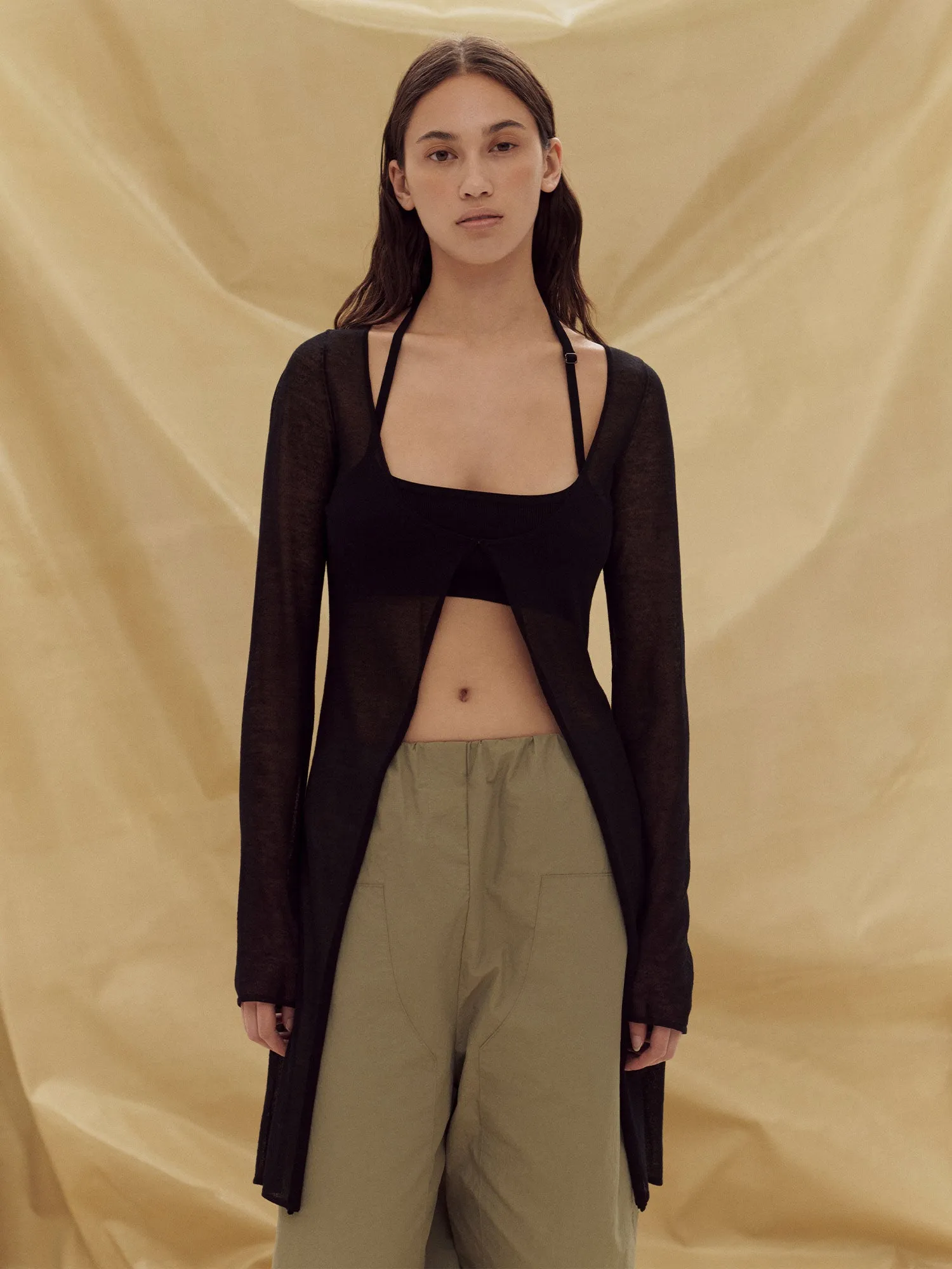 07 JASMINE CROP & CARDI | BLACK sold by Paris Georgia