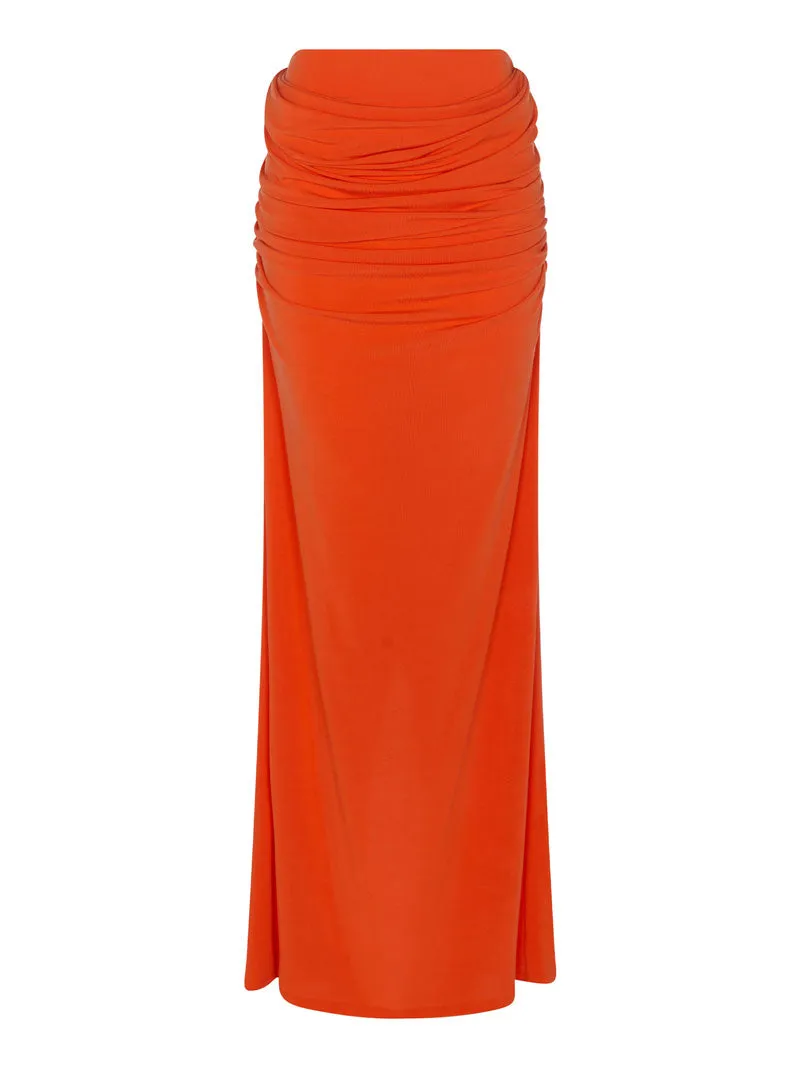 06 DRAPED SKIRT | TANGERINE sold by Paris Georgia product image thumbnail 2