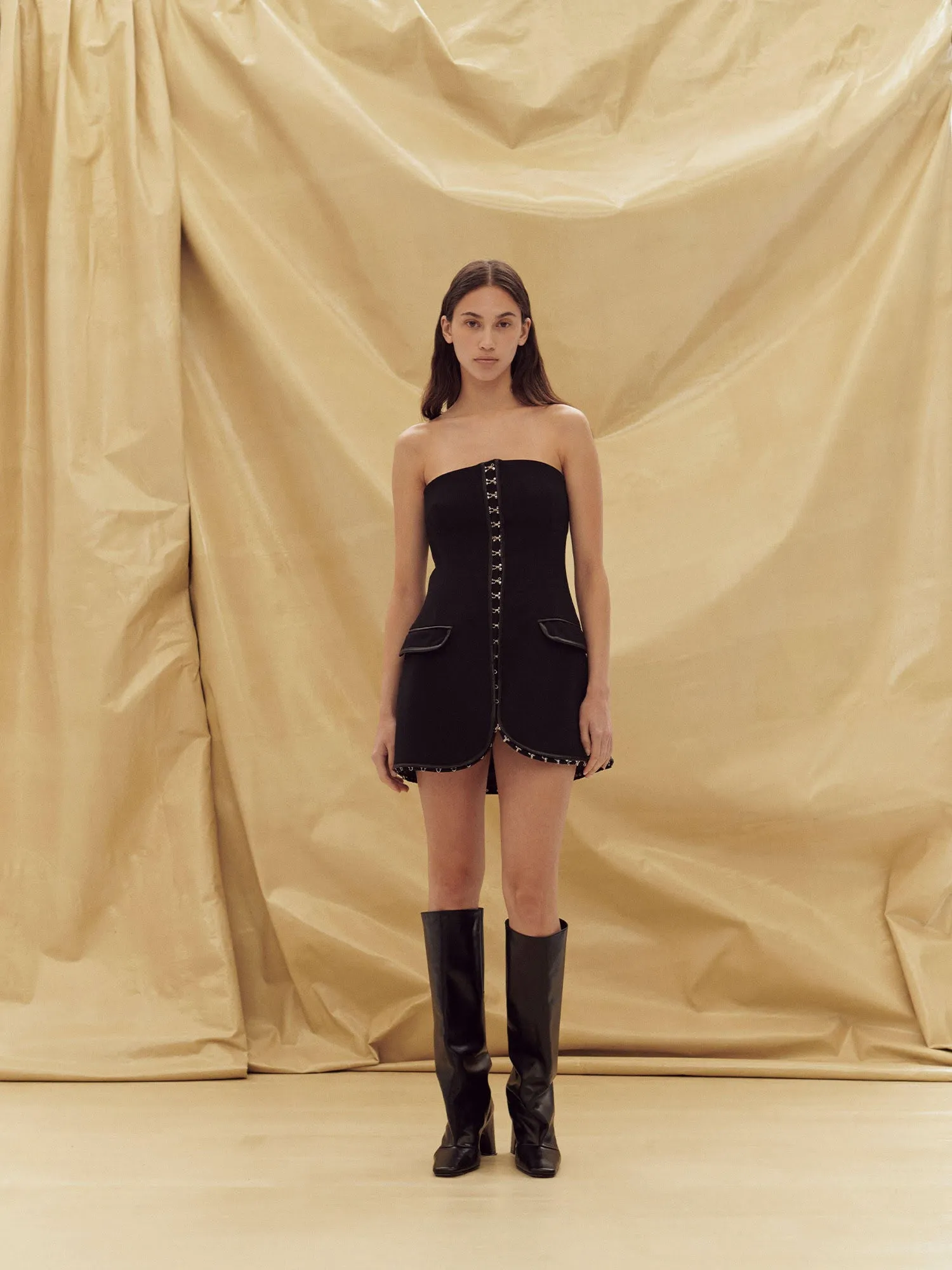 07 SHANA MINI DRESS | BLACK sold by Paris Georgia product image thumbnail 3