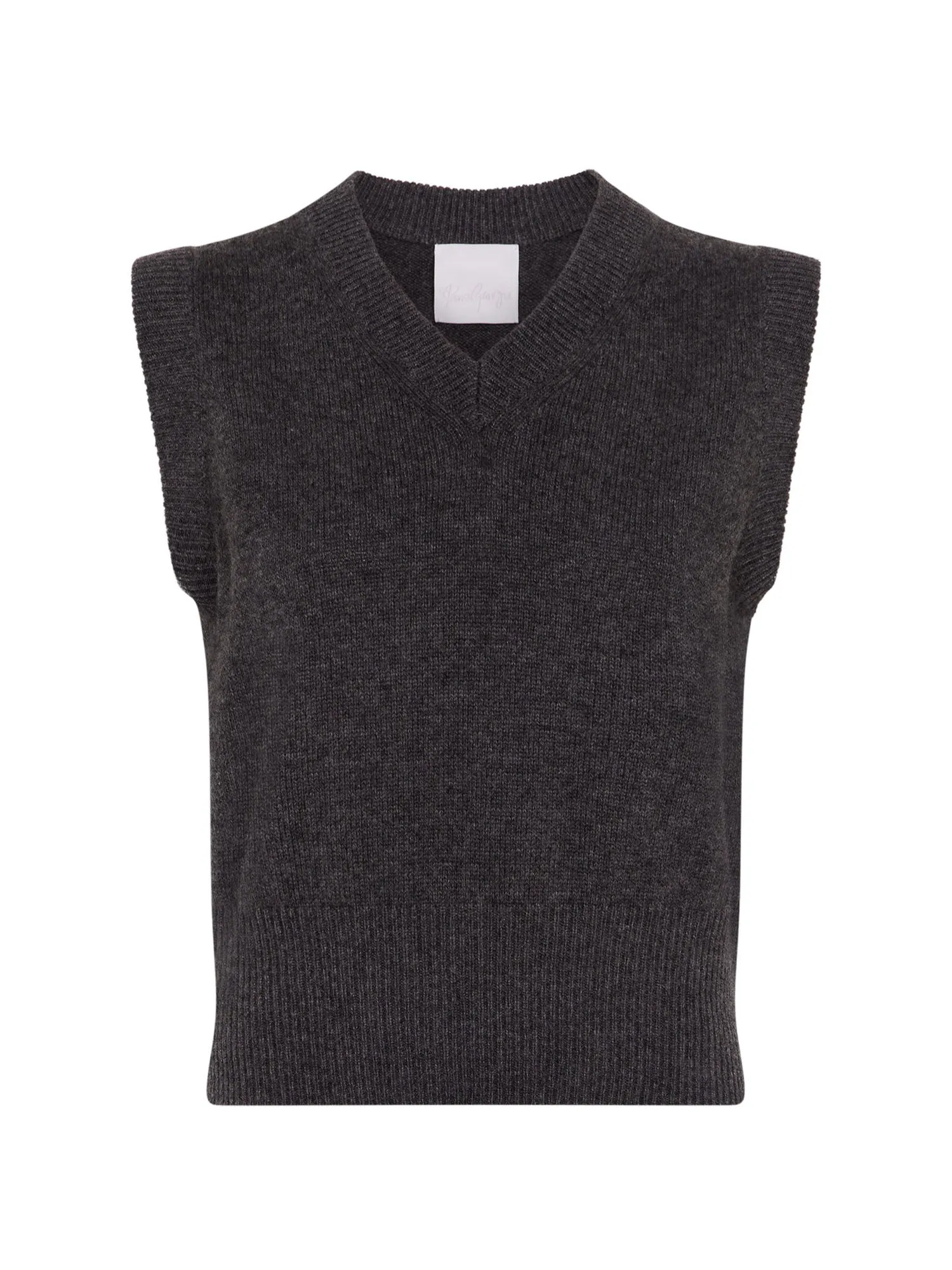 Elemental Merino Cashmere Vest | Charcoal sold by Paris Georgia product image thumbnail 3