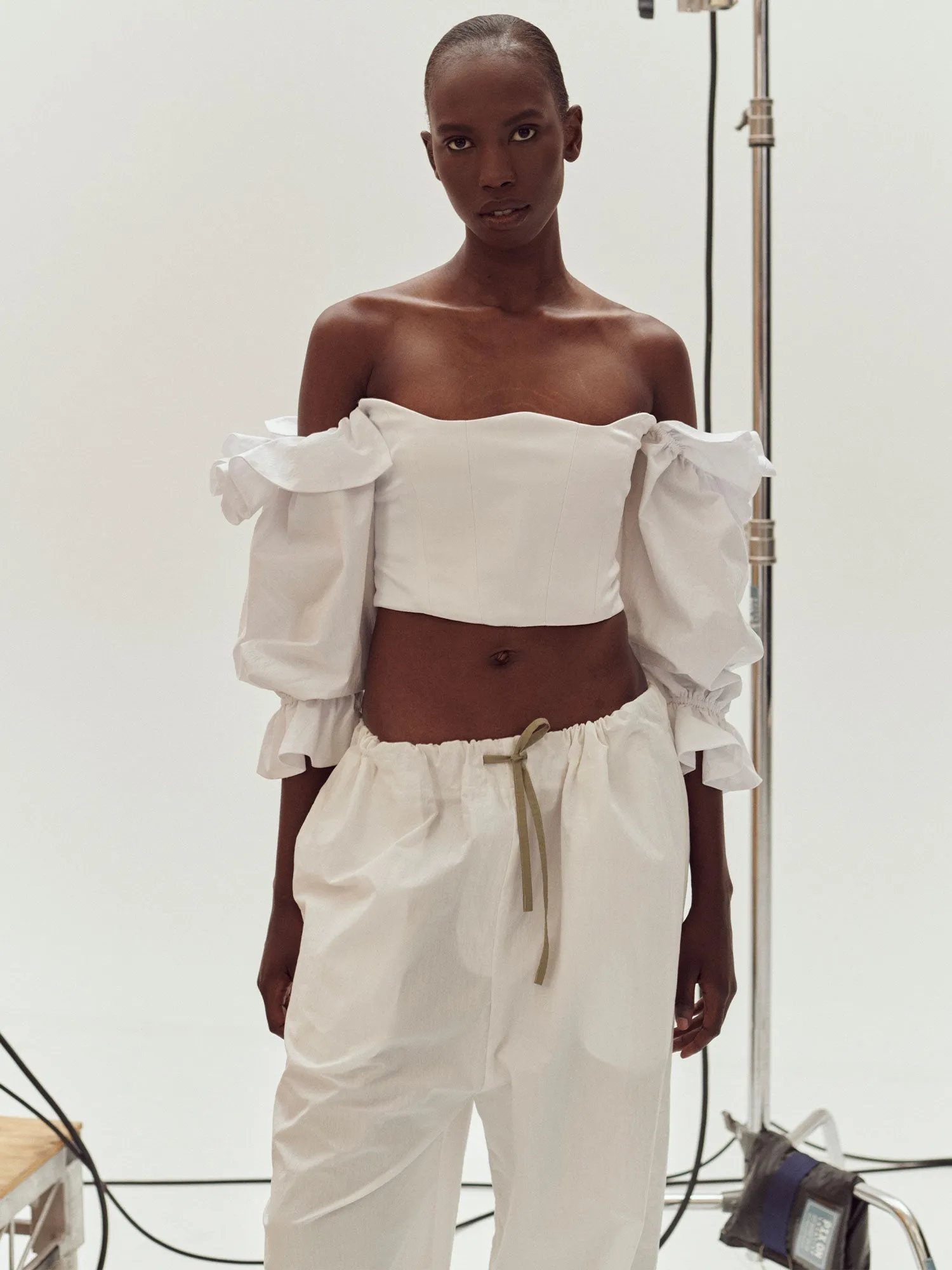 Ruffle Bodice | White sold by Paris Georgia