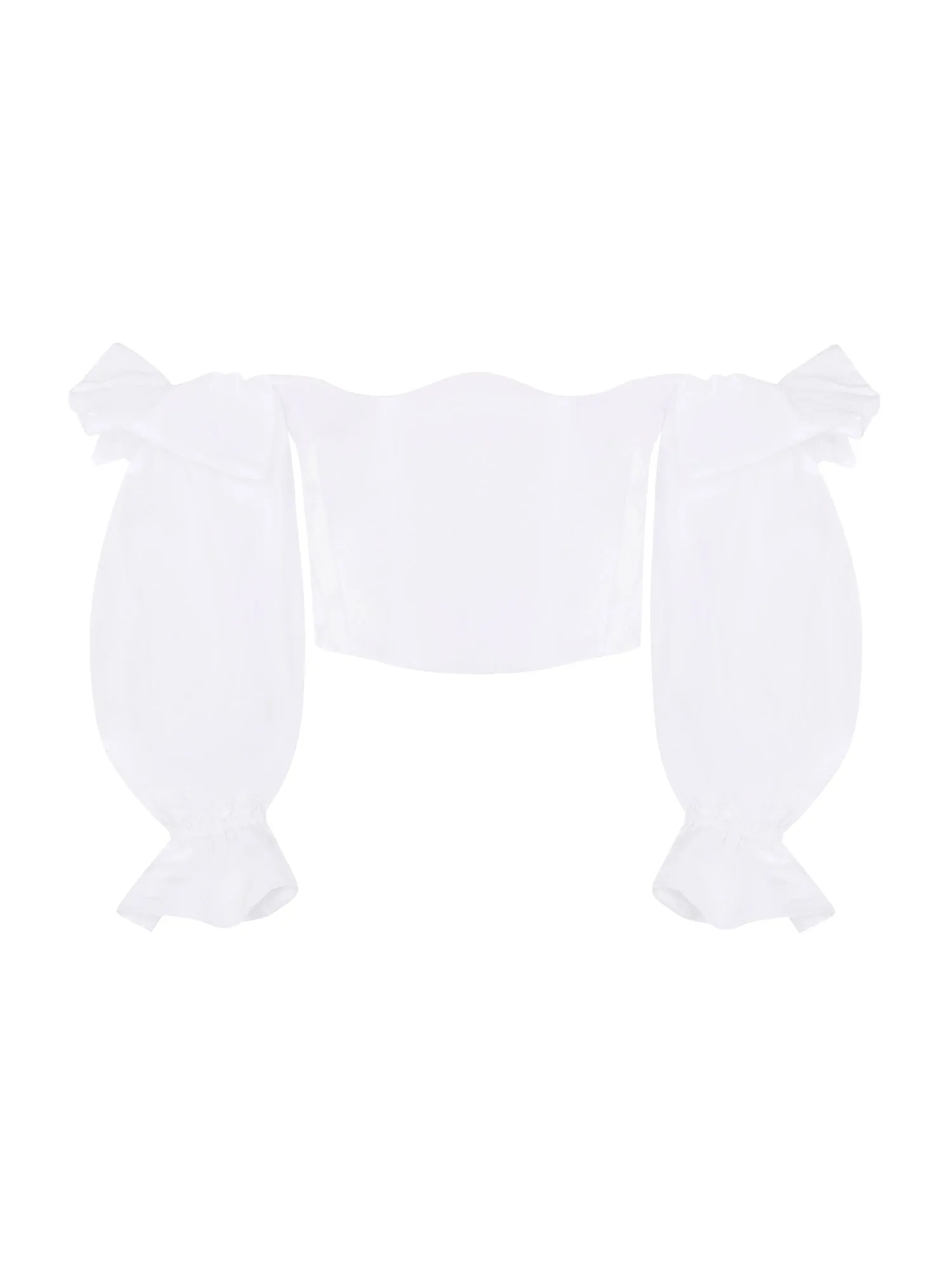 Ruffle Bodice | White sold by Paris Georgia product image thumbnail 2