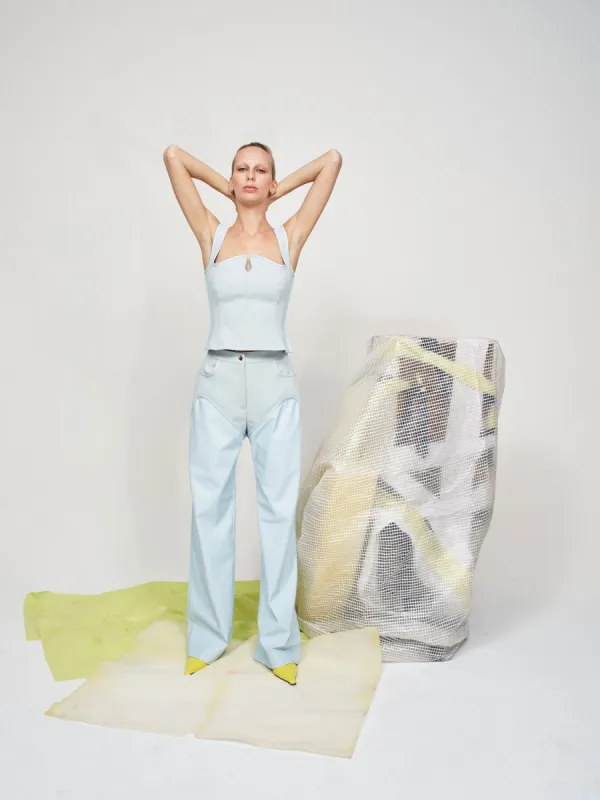 04 Diamond Singlet | Mineral Blue made by Paris Georgia