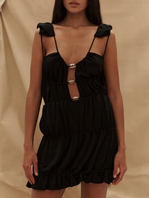 07 MILLER MINI DRESS | BLACK made by Paris Georgia