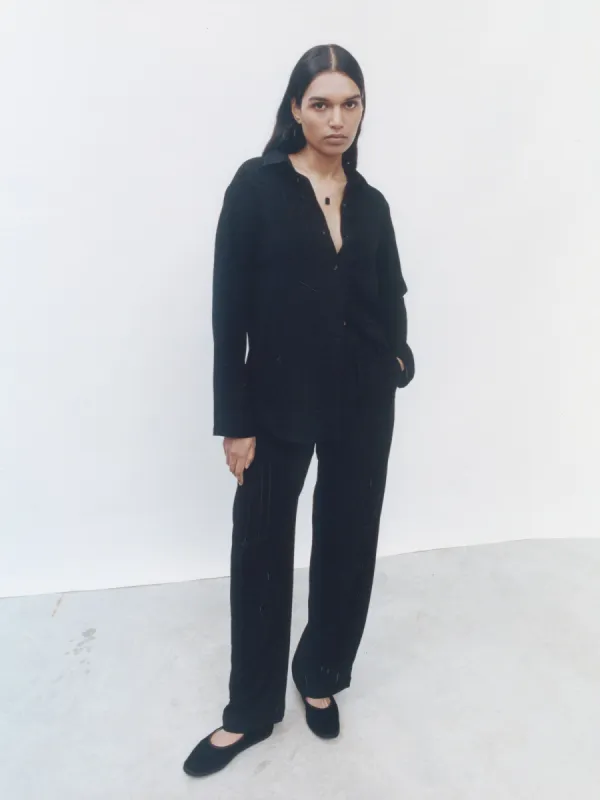 08 Drop Stitch Shirt | Black sold by Paris Georgia