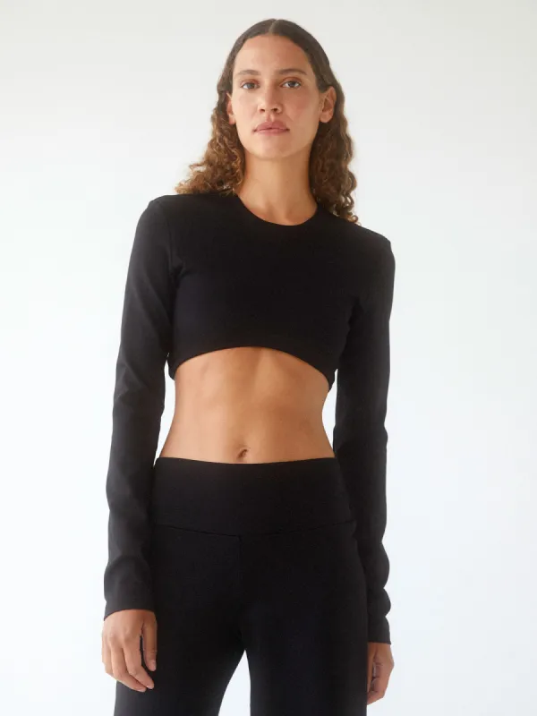 04 Elemental Darla Crop | Black made by Paris Georgia