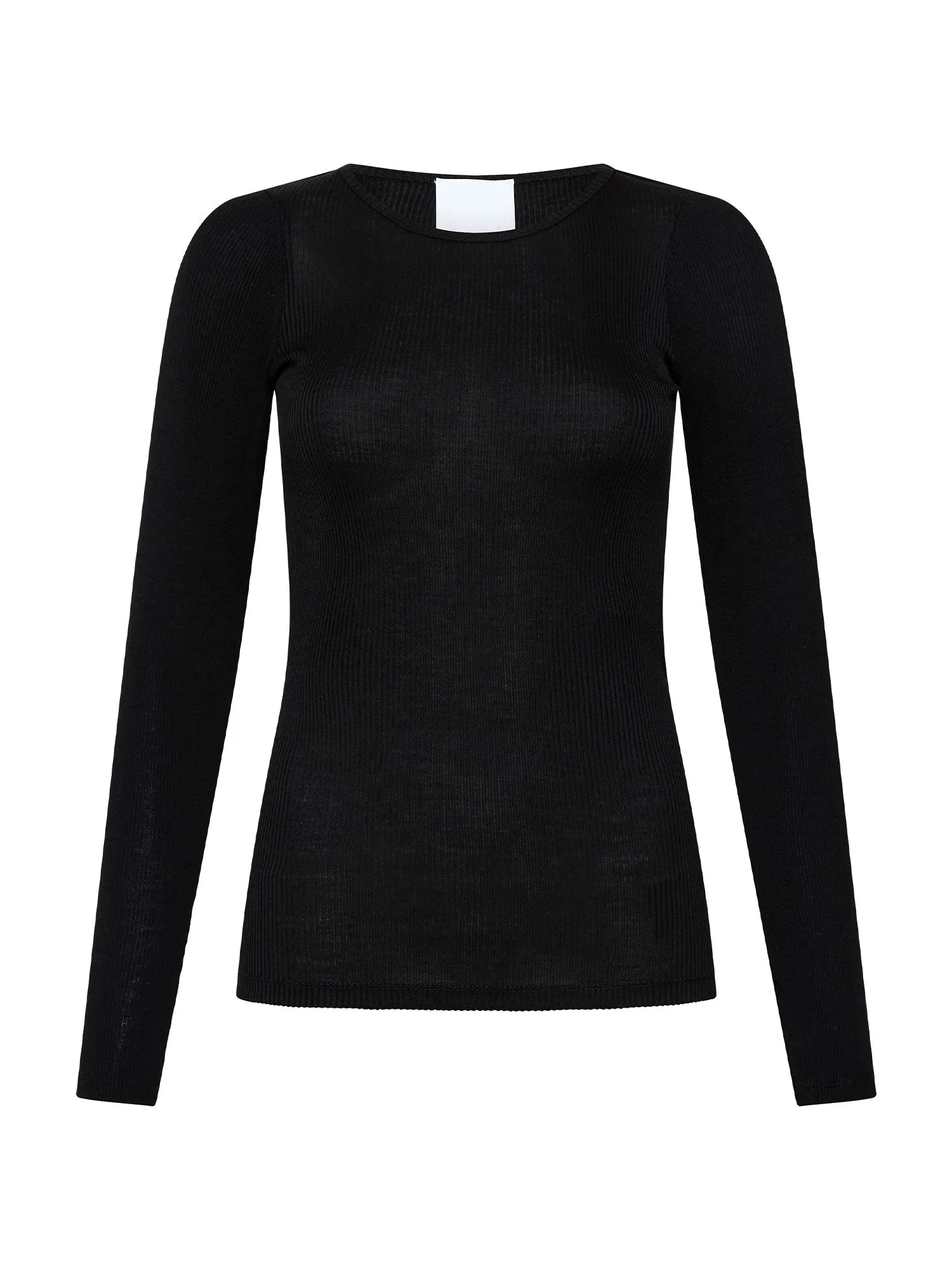 04 Elemental Silk Rib Top | Black sold by Paris Georgia product image thumbnail 2