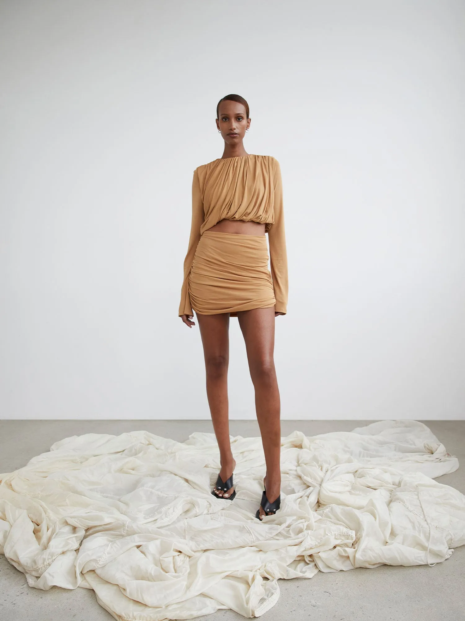 08 Val Mini Skirt | Almond sold by Paris Georgia product image thumbnail 4
