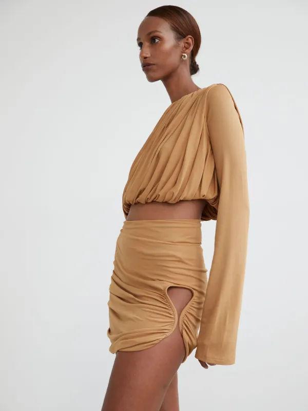 08 Val Mini Skirt | Almond made by Paris Georgia