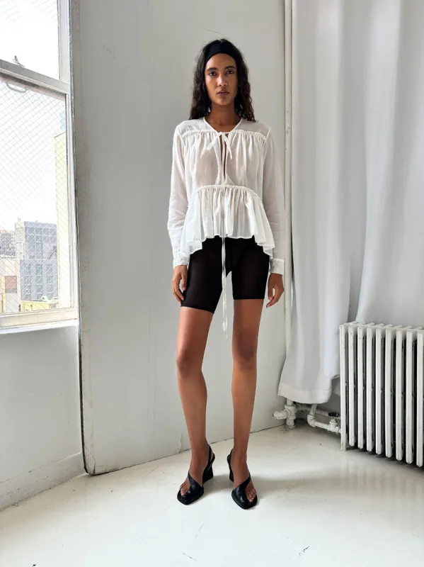 Elemental Silk Voile Top | White made by Paris Georgia