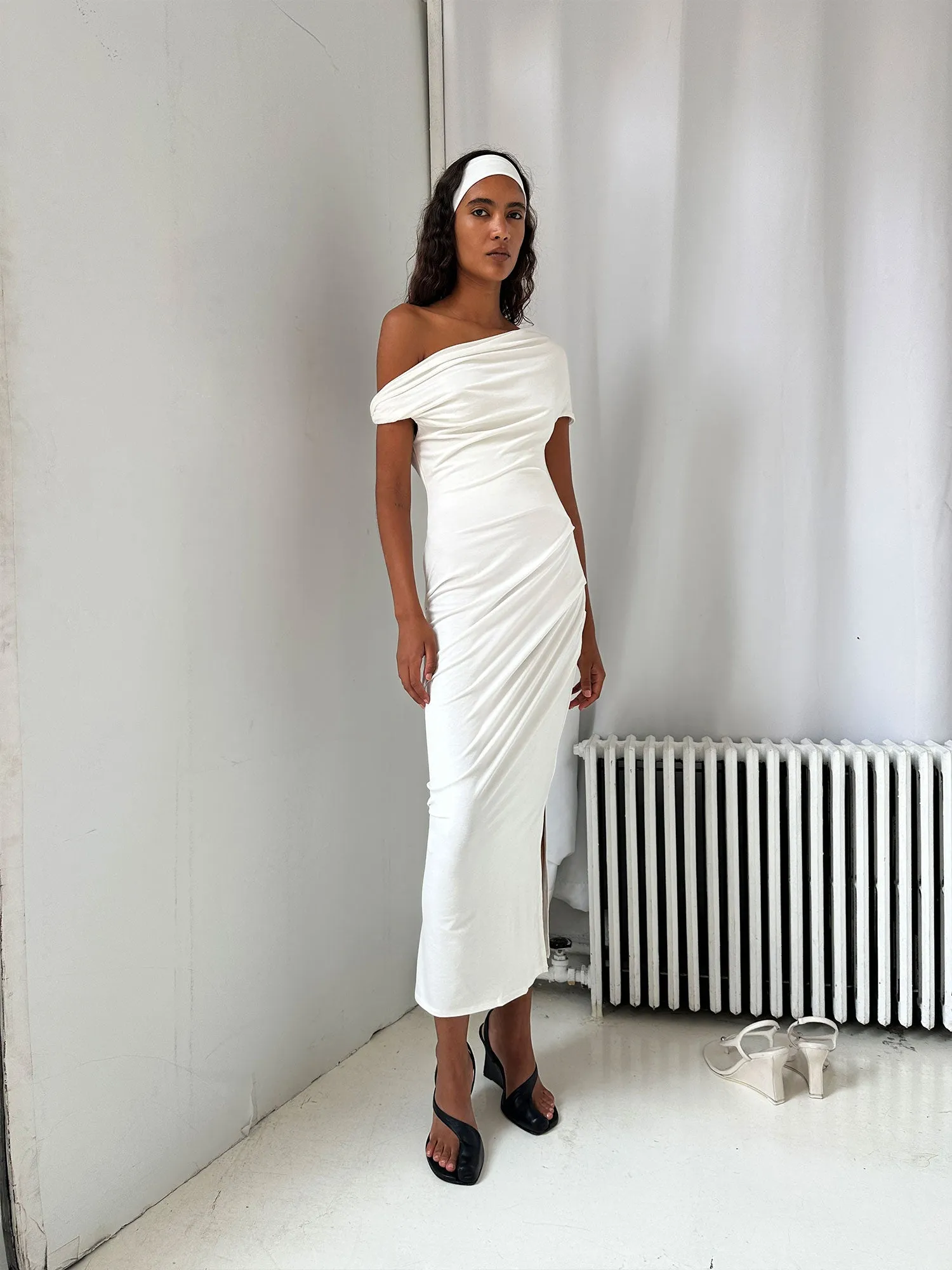 Elemental Ida Dress | Ivory sold by Paris Georgia