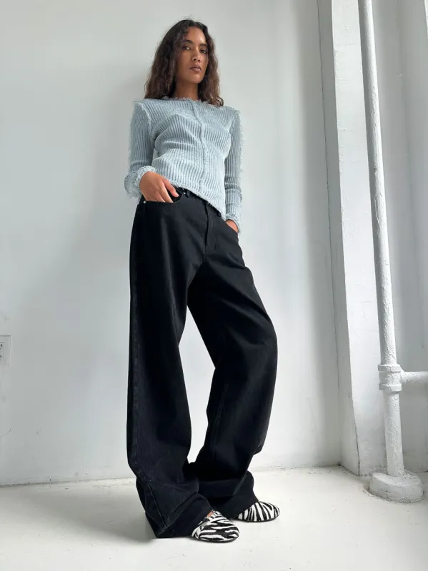 Elemental Frayed Detail Jumper | Dove Grey made by Paris Georgia