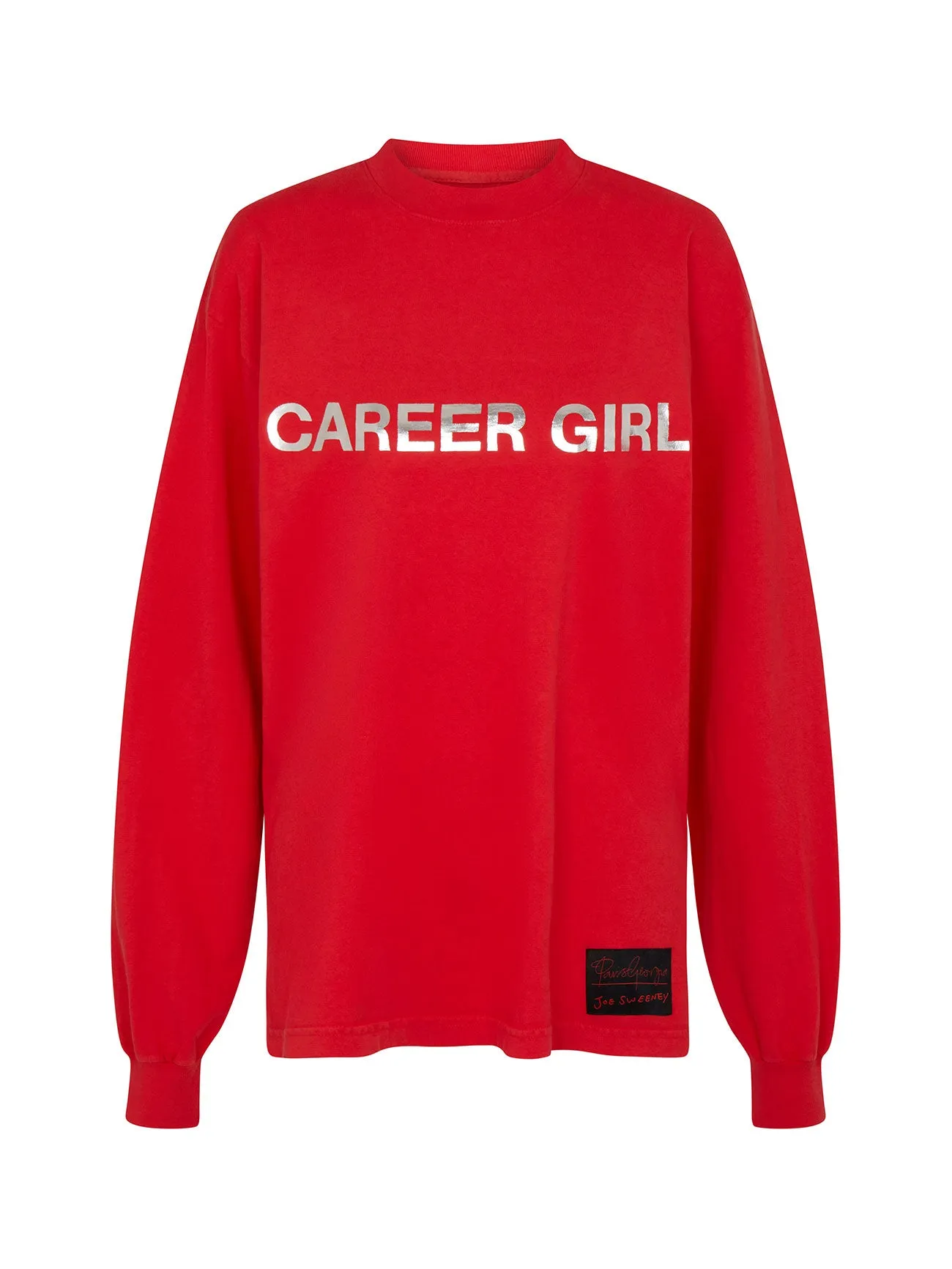 Career Girl Long Sleeve Tee | Tomato sold by Paris Georgia product image thumbnail 2