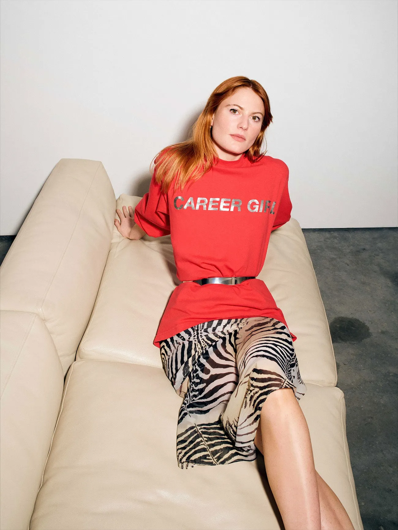 Career Girl Long Sleeve Tee | Tomato sold by Paris Georgia product image thumbnail 4