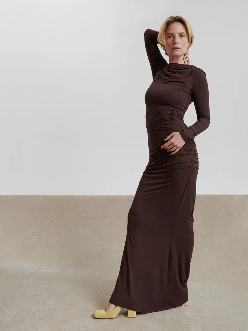 06 DRAPED JERSEY DRESS | COCOA sold by Paris Georgia