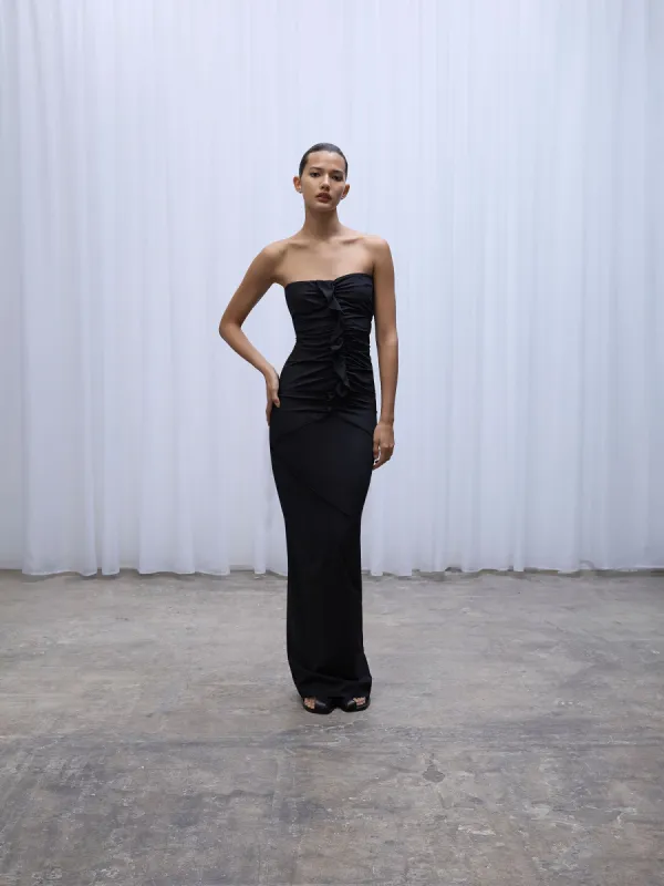 Minimal Ruffle Skirt | Black sold by Paris Georgia