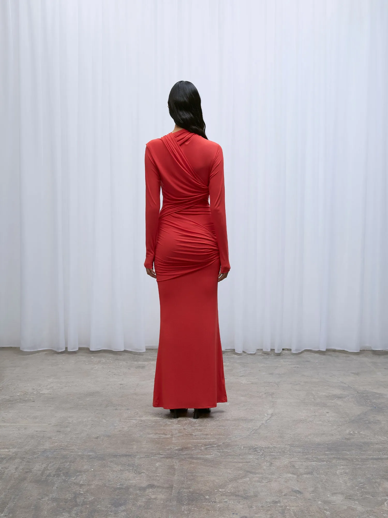 Claw Aria Dress | Red Rose sold by Paris Georgia product image thumbnail 4