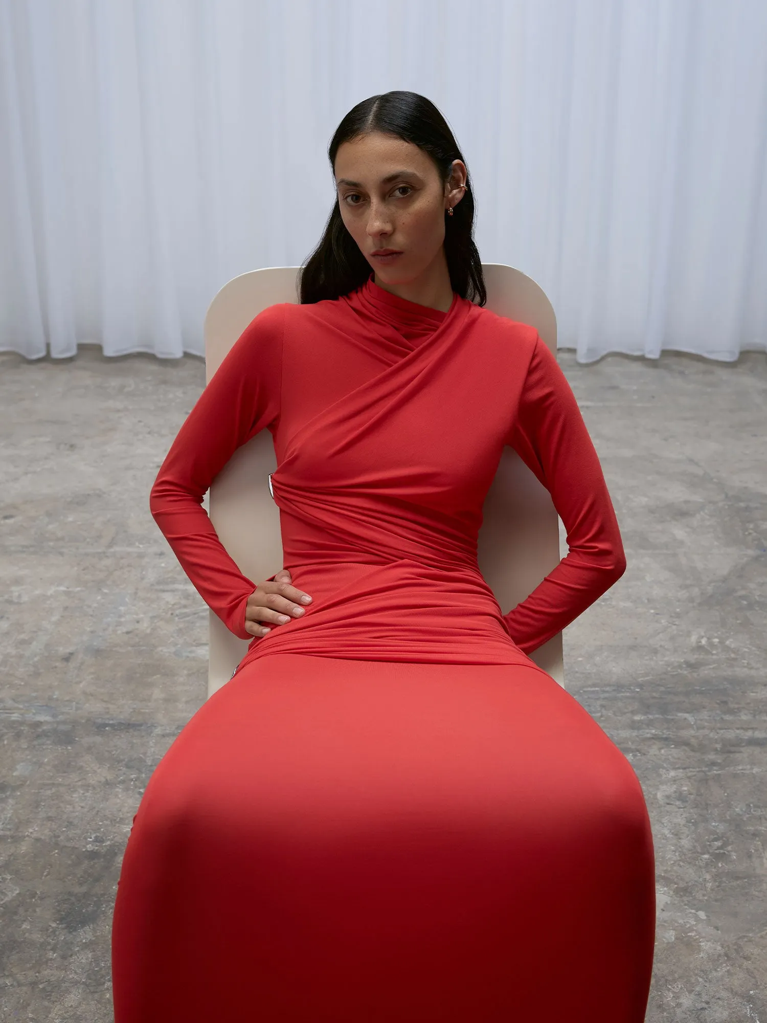 Claw Aria Dress | Red Rose sold by Paris Georgia product image thumbnail 3