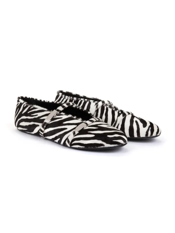 Tommy Ballet Flat | Zebra made by Paris Georgia