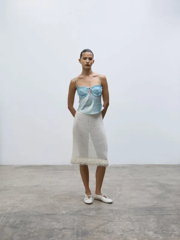 Fringe Skirt | Off White sold by Paris Georgia