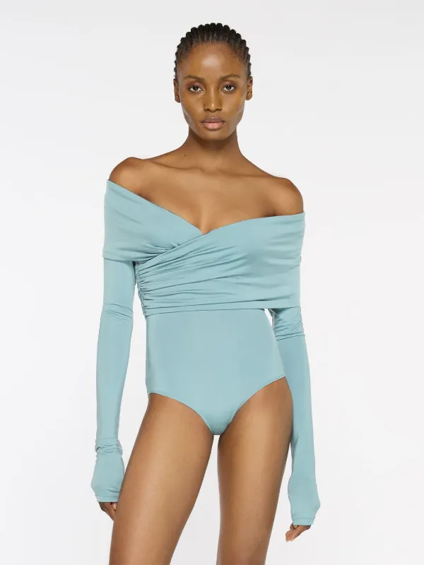Otto Bodysuit | Chalk Blue sold by Paris Georgia