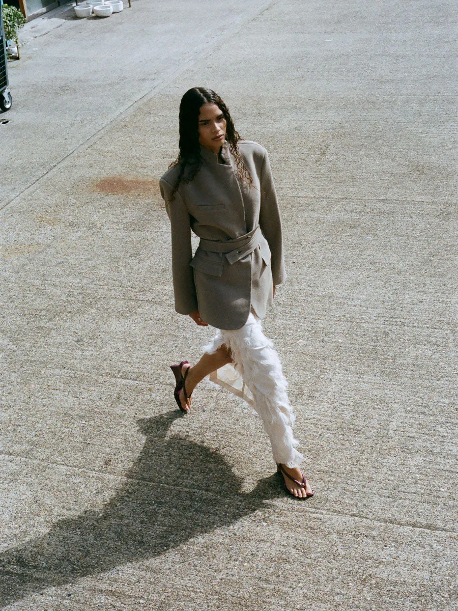 Iona Skirt | Cream sold by Paris Georgia product image thumbnail 5