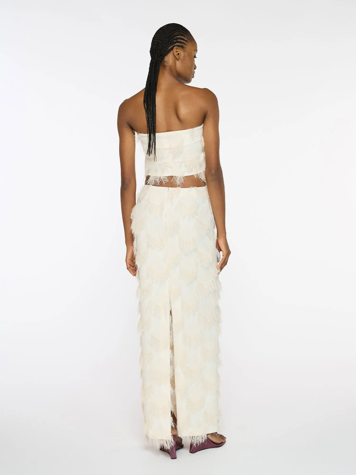 Iona Skirt | Cream sold by Paris Georgia product image thumbnail 3